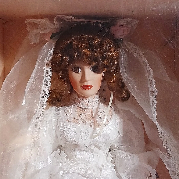 Limited Edition! Soft Expressions Hand Painted Fine Bisque Porcelain Bride Doll - Picture 1 of 15